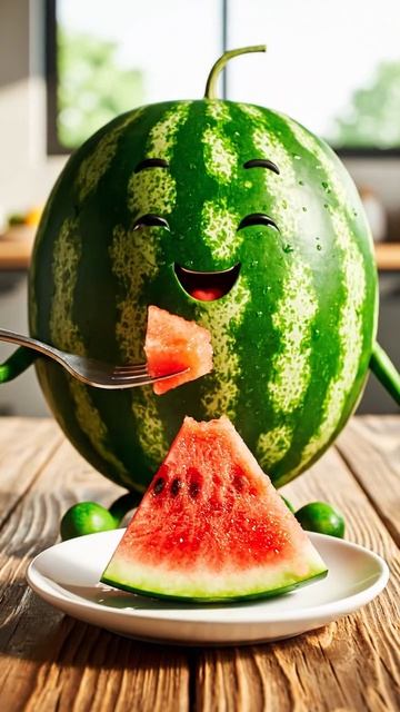 Арбуз кушает арбуз😆 смотреть онлайн