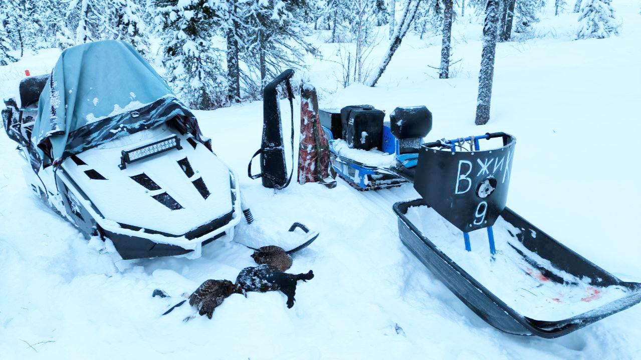 Всё-таки Я НАШЁЛ СЛЕДЫ ЛОСЯ / ПРОБИВАЮСЬ ПО НАВИГАТОРУ В ТАЙГЕ / ОХОТА НА ТЕТЕРЕВА С МЕЛКАШКОЙ.