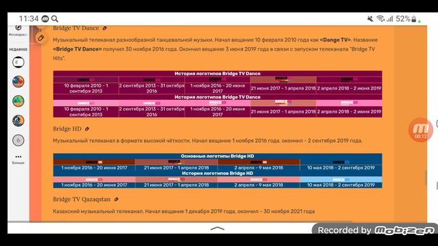 История логотипов телеканалов холдинга Bridge Media и Universal Distribution/V2