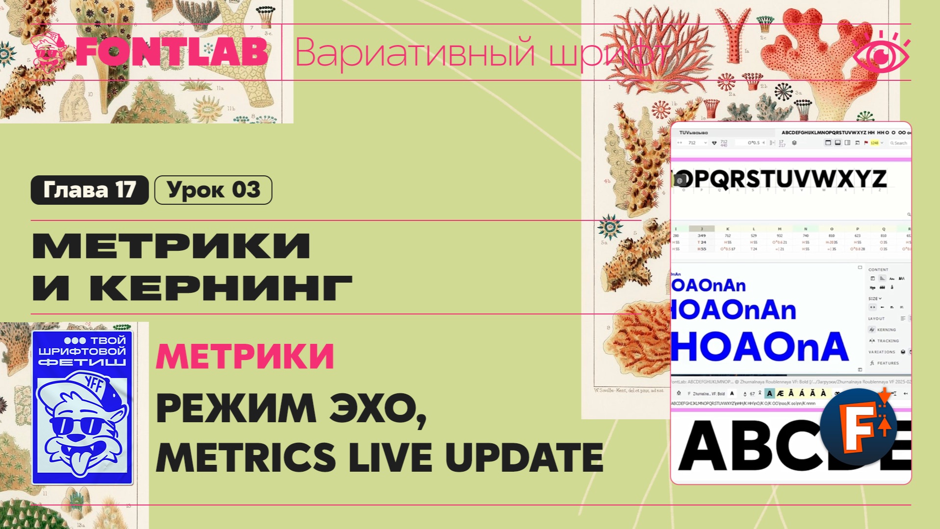 ДВШ 17-03 Метрики – Режим Эхо, Metrics Live Update – Урок Fontlab