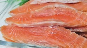 Малосольная красная рыба на решетке🍣