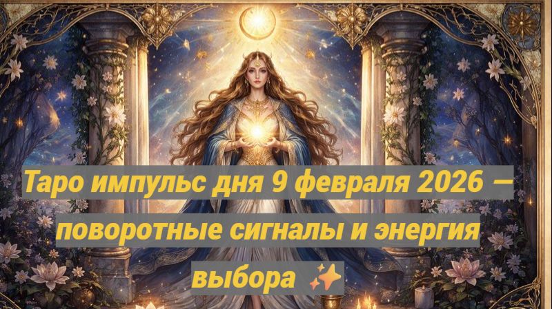 Таро импульс дня 9 февраля 2026 — поворотные сигналы и энергия выбора ✨