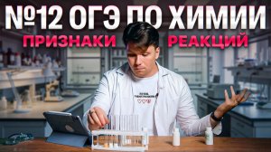 Как решать №12 ОГЭ: признаки реакций | Вадим Едемский | 100Б