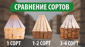 Сравнение сортов обрезной доски камерной сушки