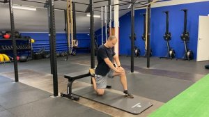 растяжка передней поверхности бедра на лавке