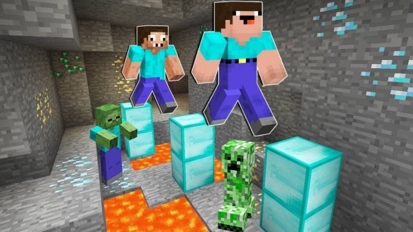 НУБ И ПРО ПАРКУРЯТ В ПЕЩЕРЕ МОНСТРОВ В МАЙНКРАФТ ! НУБИК ПРОХОДИТ ПАРКУР ТРОЛЛИНГ В MINECRAFT