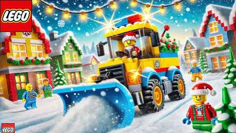 Снегоуборочная Машина Лего расчищает снег смотреть онлайн