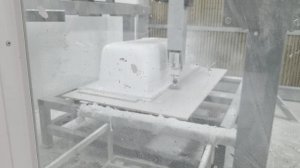 Обрезка ванны из литого мрамора на станке ЧПУ