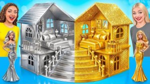 Челлендж | дом для куклы | серебряный против золотого