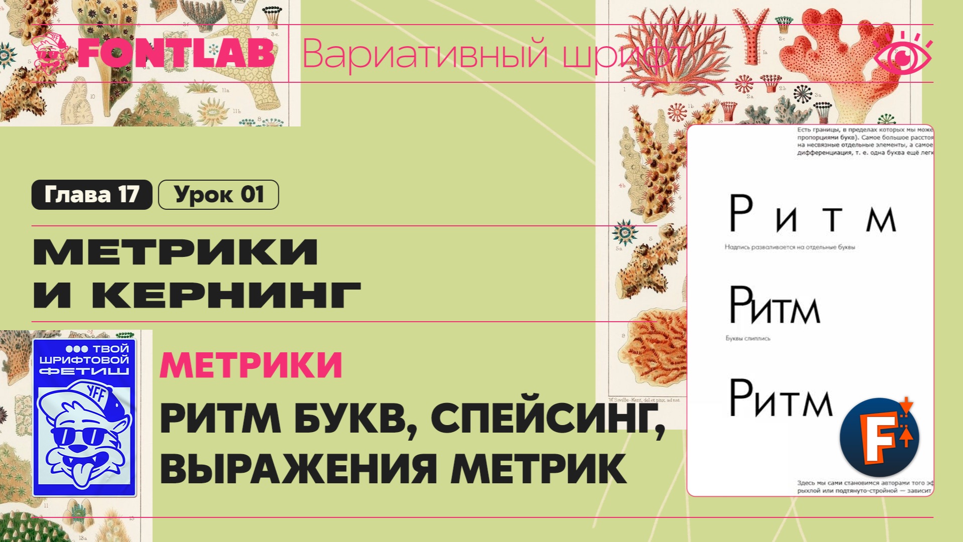 ДВШ 17-01 Метрики – Ритм букв, Спейсинг, Базовые буквы, Выражения метрик – Урок Fontlab