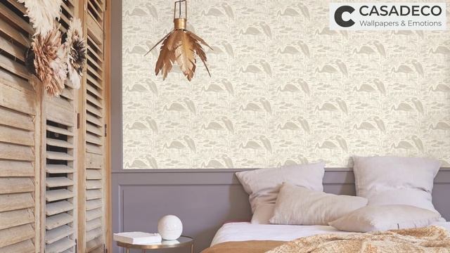 Babylone от Casadeco - крупные растительные принты в теплой восточной колористике. смотреть онлайн