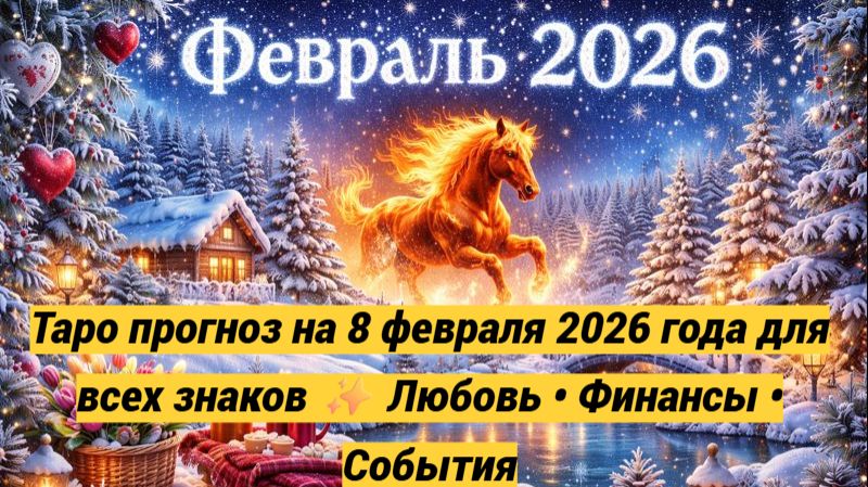 Таро прогноз на 8 февраля 2026 года для всех знаков ✨ Любовь • Финансы • События