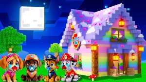 😭 Я ПОСТРОИЛА ДОМ для БЕЙБИ ЩЕНЯЧИЙ ПАТРУЛЬ в МАЙНКРАФТ PAW PATROL МУЛЬТИК
