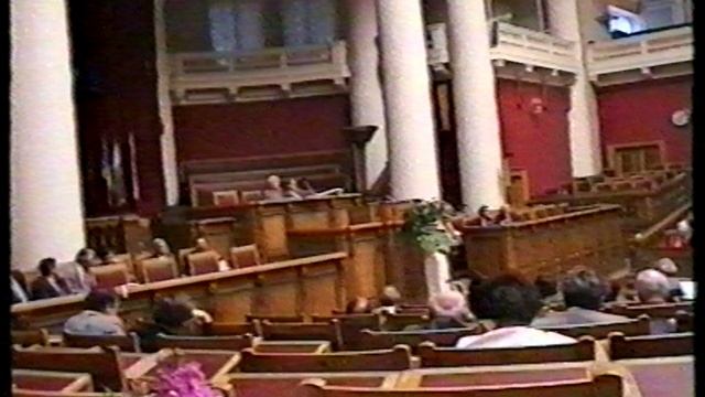 10 съезд РГО. Голосование за объединение Российского и Русского Географических обществ. 1995