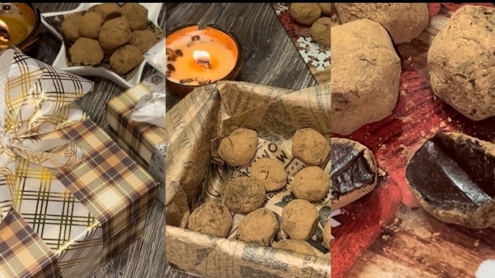 ❄🍬🍭 ТРЮФЕЛИ! РЕЦЕПТ САМЫХ НОВОГОДНИХ КОНФЕТ 💜💕❄ #счастьеесть #рецепт #трюфель смотреть онлайн