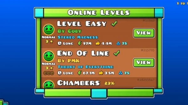Обычное видео по geometry dash