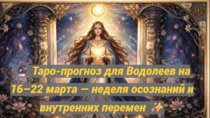 🔮 Таро-прогноз для Водолеев на 16–22 марта — неделя осознаний и внутренних перемен ✨