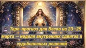 🔮 Таро-прогноз для Весов на 23–29 марта — неделя внутренних сдвигов и судьбоносных решений