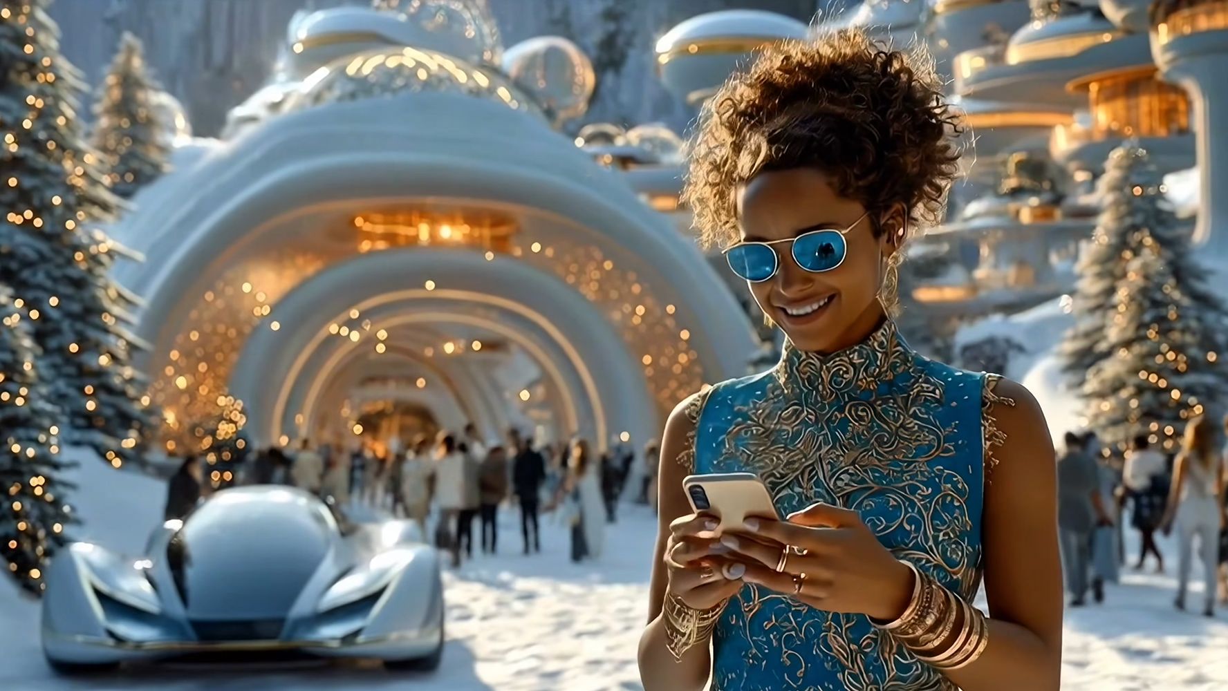 У ТЕБЯ СТРЕСС СМОТРИ Час космической футуристической атмосферы Золотого города – для сна и учебы  4K