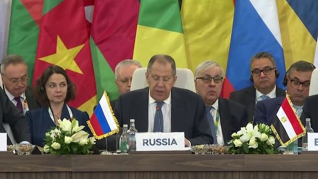 С.Лавров на пленарном заседании Второй министерской конференции Форума партнерства Россия – Африка смотреть онлайн
