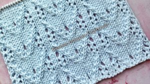 Великолепный ажурный узор спицами для вязания джемпера, кардигана, топа