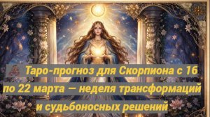 🦂 Таро-прогноз для Скорпиона с 16 по 22 марта — неделя трансформаций и судьбоносных решений