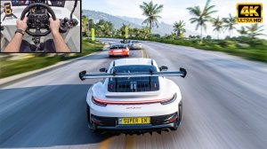 Porsche 911 GT3 RS VS Supercars- Forza Horizon 5  Logitech G923 Steering Wheel