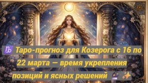 ♑ Таро-прогноз для Козерога с 16 по 22 марта — время укрепления позиций и ясных решений 🔮✨