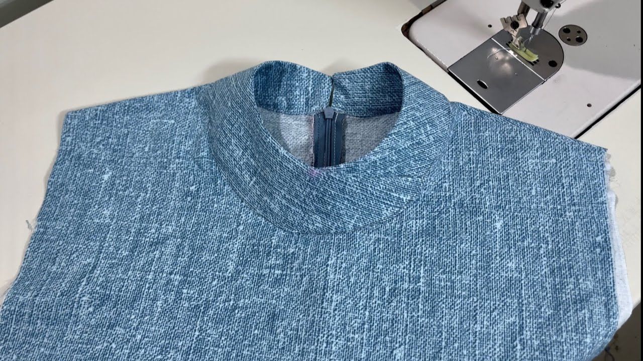 Крой и пошив воротник-стойка смотреть онлайн