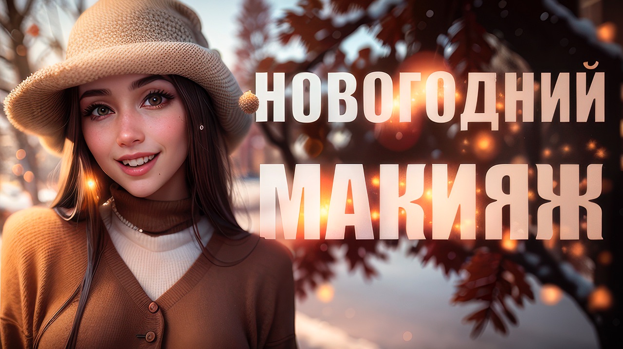 НОВОГОДНИЙ БАЗОВЫЙ МАКИЯЖ смотреть онлайн