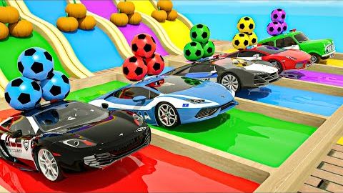 Новая версия - Малышка Акула + песня "Колеса в автобусе" - колеса в форме футбольного мяча смотреть онлайн