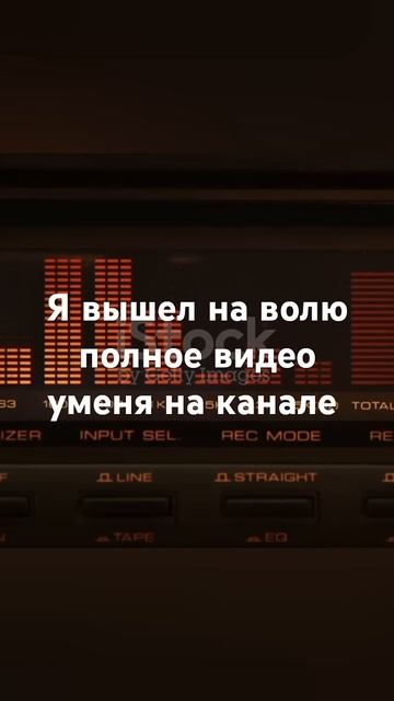 песня я вышел на волю