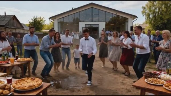 Весёлая деревенская свадьба.