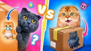 Кошечка Баттерс vs котик Персик. Адвент с котятами против адвента для котят