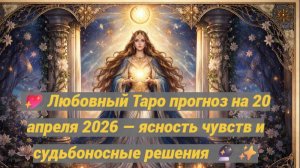 💖 Любовный Таро прогноз на 20 апреля 2026 — ясность чувств и судьбоносные решения 🔮✨