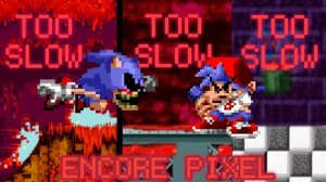 Sonic exe FNF Too Slow Encore pixel (Sprite animation)
