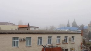 Таловая вид с окна, зимний туман. 20-12-2025