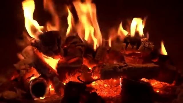 Камин, нежная красивая музыка, гитара, романтика, огонь и треск дров смотреть онлайн