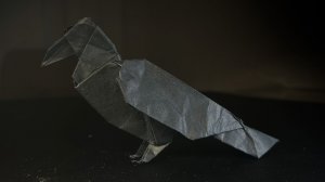 Оригами ворон из бумаги - обучение | Как сделать из бумаги ворона оригами