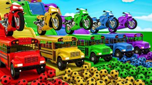 Мультики про машинки - Бей по футбольному мячу - Мультфильмы для малышей - Детские песенки