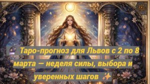 🔮 Таро-прогноз для Львов с 2 по 8 марта — неделя силы, выбора и уверенных шагов ✨
