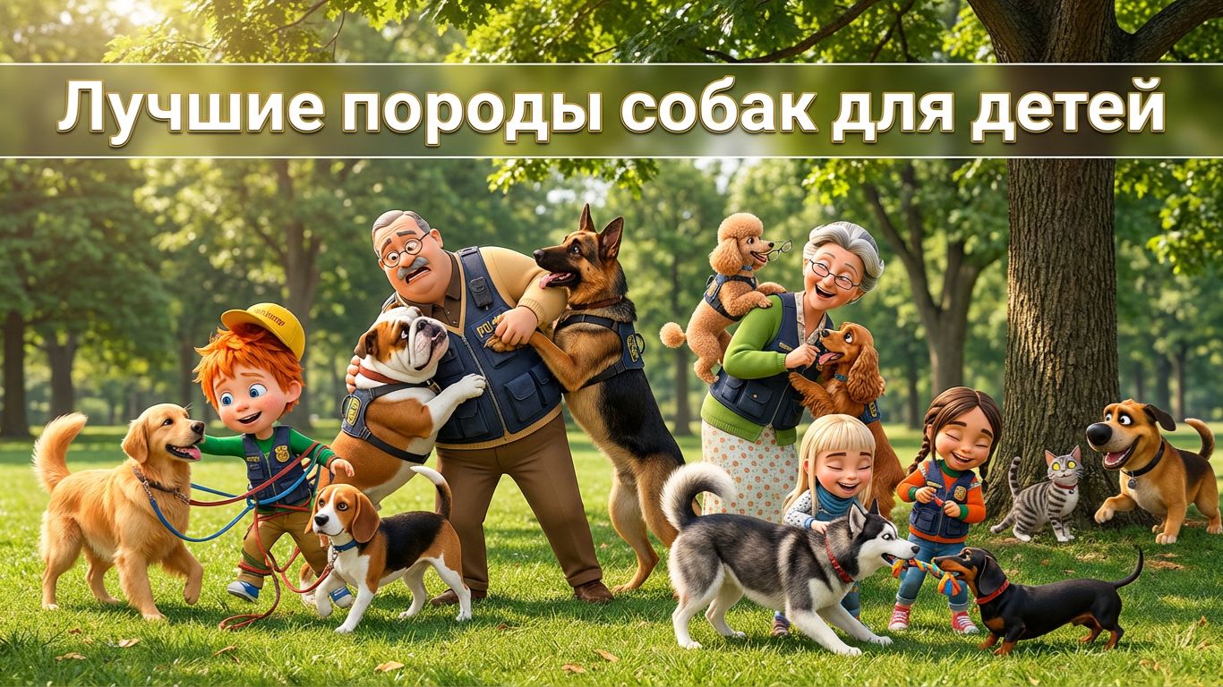 Лучшие породы собак для детей 🐶 Самые добрые, умные и безопасные собаки для семьи смотреть онлайн