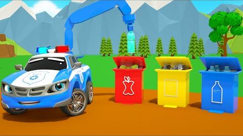 Песня полицейского 🚓🚨 - Помогите полицейской машине - Детские стишки и песенки для малышей смотреть онлайн