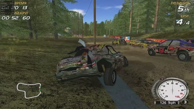 FlatOut 1 топовая старая  гонка геймплей