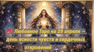 💖 Любовное Таро на 28 апреля — день ясности чувств и сердечных откровений 🔮✨