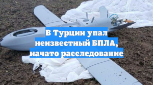 Третий за неделю беспилотник упал в Турции