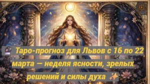 🔮 Таро-прогноз для Львов с 16 по 22 марта — неделя ясности, зрелых решений и силы духа ✨
