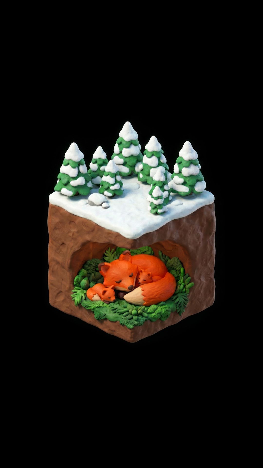Звери уютненько спят в своих норках #Пластилин 🎄 #Neuro_Flame #НовыйГод #Нейро_Флейм #2026