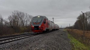 Рельсовый автобус «Орлан» РА3-064 на ст.Молот, ноябрь 2025 года