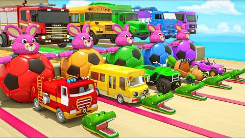 Пальчиковая семья + Малышка-акула + Колёса в автобусе — красочные слайды — Детские потешки смотреть онлайн